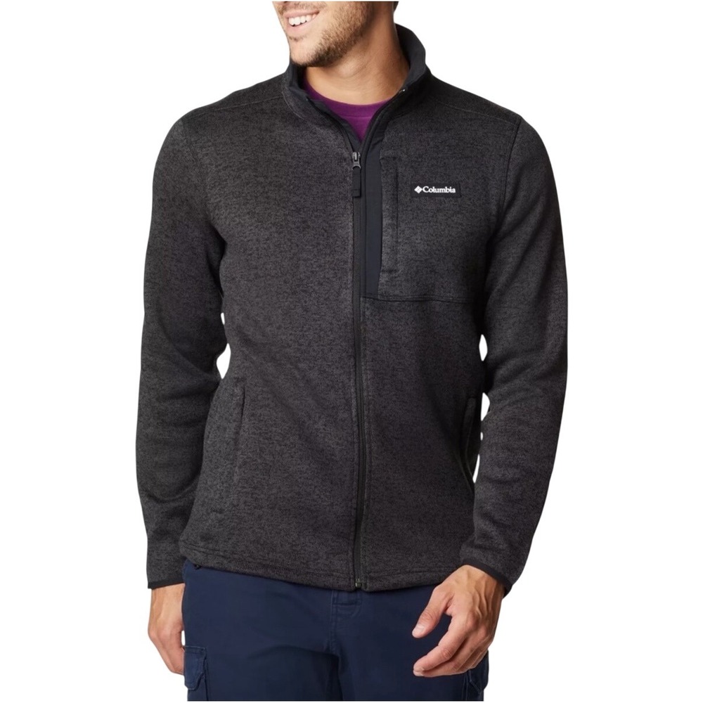 Columbia Sweater Weather‎ Full-Zip Jacket Men's Sz M gray heathered